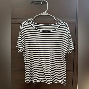 UNIQLO - Navy-Striped Relaxed Tee